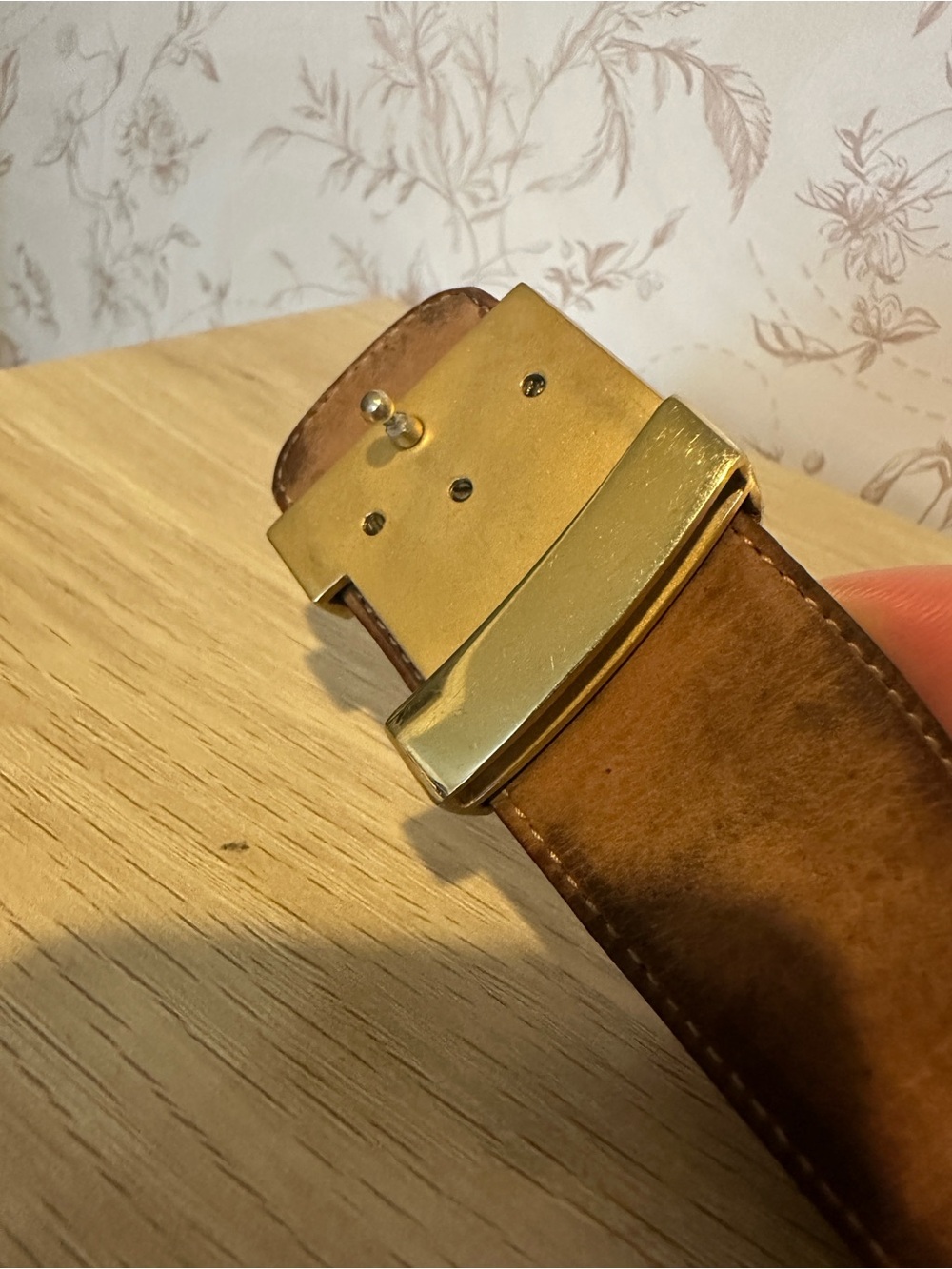 Authentic Louis Vuitton Men’s Monogram LV Belt 40mm Brown/Gold 110/44 - Picture 5 of 12